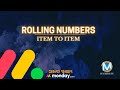 Monday.com - Rolling number from item to item