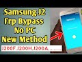 Samsung J2 Frp lock/Google Account Bypass | New Method | No PC