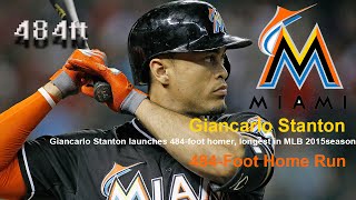 Miami Marlins-怪力男Stanton 2015年打出484ft的全壘打 全聯盟第一