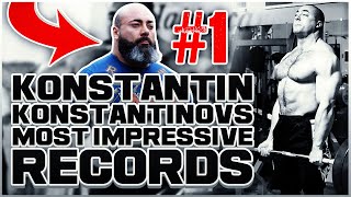 🔴KONSTANTIN KONSTANTINOVS  most impressive records: deadlift, squat, bench press, and pull ups