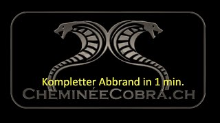 Cheminée Cobra ein kompletter Abbrand in 1 Minute