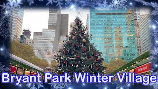 Christmas Time Things To Do in NYC: Bryant Park Winter Village and Holiday Market