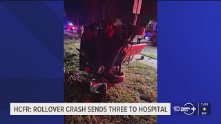 3 hospitalized after crash in Hernando County