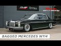 Classic Mercedes W114 280CE modified on Air Lift Performance | Car Audio & Security