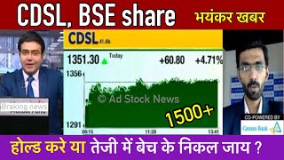 CDSL, BSE share latest news,Hold or sell ? Cdsl share latest news