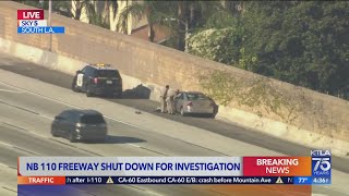 SigAlert issued for 110 Fwy in Florence for CHP investigation