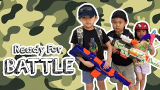 #Shorts playing Nerf Gun....Kids Army Ready for Battle!
