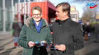 AfD-Wahlkampfunterstützung in Hamburg-Neugraben