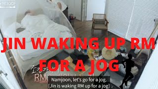 JIN WAKING RM UP TO GO ON A JOG🏃‍♂️ BTS IN THE SOOP EP 8