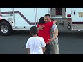 sgt. dan gonzalez returns from iraq on shco truck