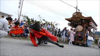 125多田良の祭：北浜大房明神で鞨鼓舞（多田良の三つ道具）を奉納。 H28ttr47