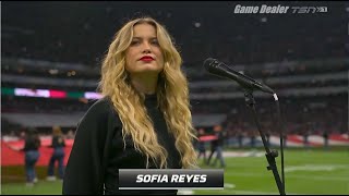 NFL, SF vs ARZ, MEXICAN NATIONAL ANTHEM PERFORMED BY SOFIA REYES, MEXICO CITY Nov 21 2022