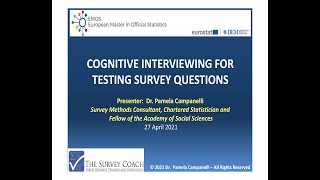 Cognitive Interviewing for testing surveys