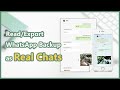 How to Export WhatsApp Chat As Real Chats on Phone