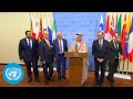 Two States Solution agenda - Joint Security Council Media Stakeout | United Nations