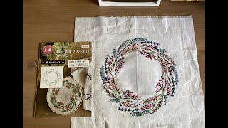 セリアの刺繍キットで練習しています　2024-02