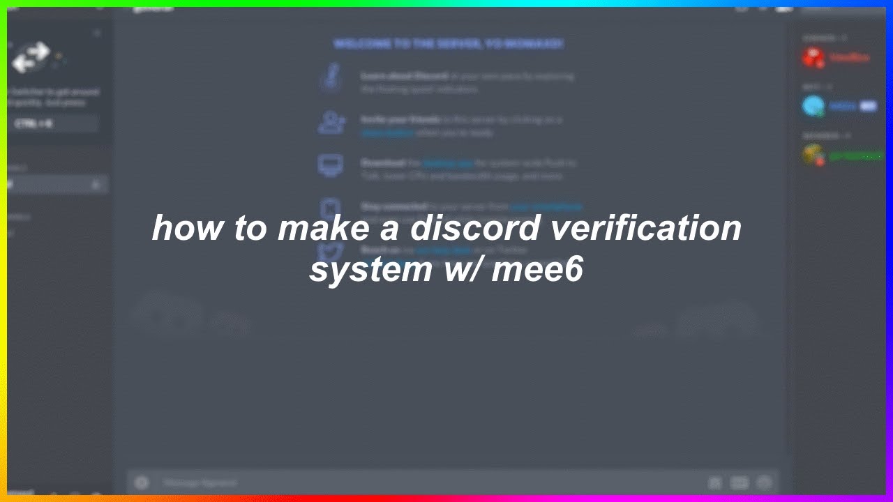 Discord Verification System Tutorial Read Desc Pinned Comment Youtube