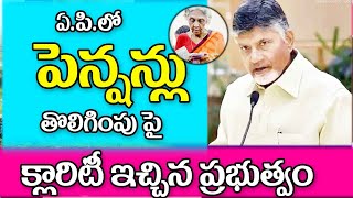 ఏపీలో పెన్షన్ల తొలగింపు పై క్లారిటీ ఇచ్చిన ప్రభుత్వం ap NTR bharosa pension verification.