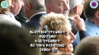 Alistair Stewart Hugs Dad Rod Stewart as they Both Sing "Grace" - Celtic 2 - Rangers 1 - 11/05/24