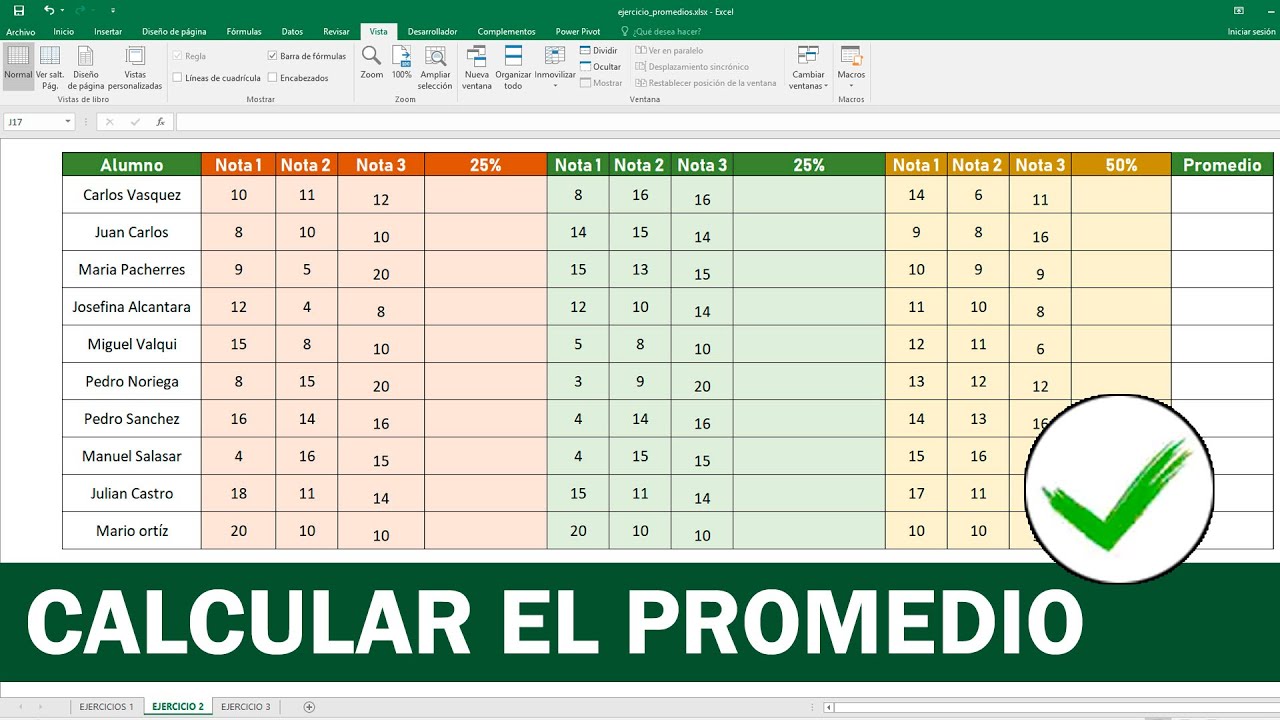 Como Calcular Promedio De Notas Con Diferentes Porcentajes En Excel