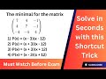 Solved MCQ on TNSET Linear Algebra | Minimal polynomial  | #tnsetmaths #pgtrbmaths #setexam2024