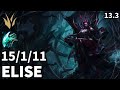 Elise Jungle vs Hecarim - EUW Challenger | Patch 13.3