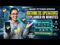 Basic Python Syntax - Arithmetic Operators
