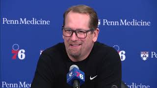 Sixers win by 45 vs Wizards - 76ers largest win ever vs Washington: Nick Nurse P
