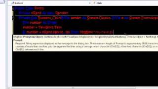 Visual Basic 2008 Tutorial ~ Guessing Number Game