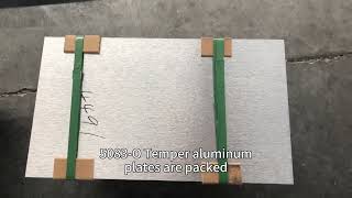 A pallet of 5083-O condition saw-cut plates has been packaged.