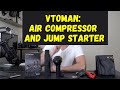 VTOMAN Portable Air Compressor AND Car Jump Starter?? REVIEW