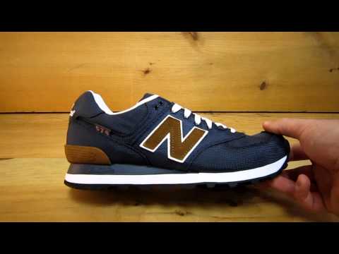 new balance 574 backpack navy brown