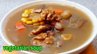 CARA MASAK SUP JAGUNG WORTEL LABU SIAM KACANG KACANGAN || SUP HONGKONG TANPA DAGING @humairaharyu