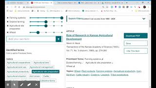 JSTOR Database: How to use the Text Analyzer feature