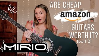 Are Cheap Guitars on Amazon Worth it? PART 2 // Mirio Guitar Review & Unboxing 2021