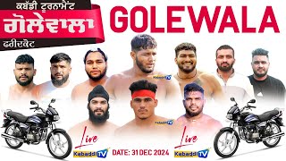 🔴 [LIVE] Golewala (Faridkot) Kabaddi Tournament 31 Dec 2024 - Kabaddi.Tv