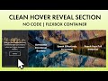 Elementor pro - Text hover over image section with flexbox containers | NO CODE