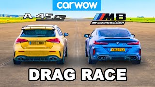 BMW M8 v AMG A45S - DRAG RACE *2WD mode vs AWD*