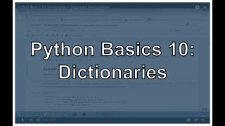 Python Dictionaries and Dictionary Manipulation