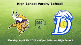 Darien Varsity Softball vs. Westhill