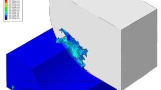 Abaqus explicit CAE 3D cutting of hardened steel Plastic Strain 2