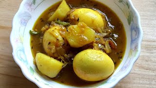 কম তেল মশলায় পাতলা ডিমের ঝোল।bengali egg curry