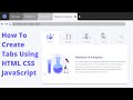 How to create tab using html css javascript