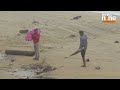 cyclone fengal high tide and rough seas near mahabalipuram s shore temple news9