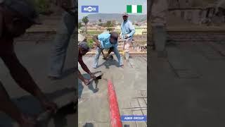 Mixer Pump Pouring Concrete for 3~4 Story Building Construction in Nigeria