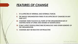 MEANING,OBJECTIVE AND IMPORTANCE OF ORGANIZATION CHANGE