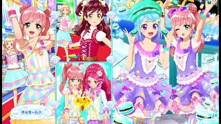 アイカツオンパレード！マイキャラで「学園アイドルファンゲットイベント」6cm上の景色・むずかしい(クラッカーマカロンコーデ)