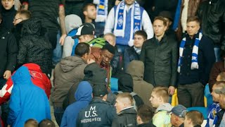 Black fans attacked in the stands during Dynamo Kiev vs chelsea