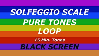 All 9 Solfeggio Frequencies - Scale Loop - 15 Min. Pure Tones - 11 Hours - Black Screen