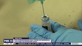 FDA considering half-dose of Moderna vaccine as booster shot